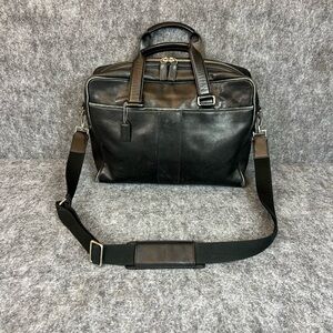 Vintage Coach F05745 Hudson Leather Business Bag Single Zip  80s